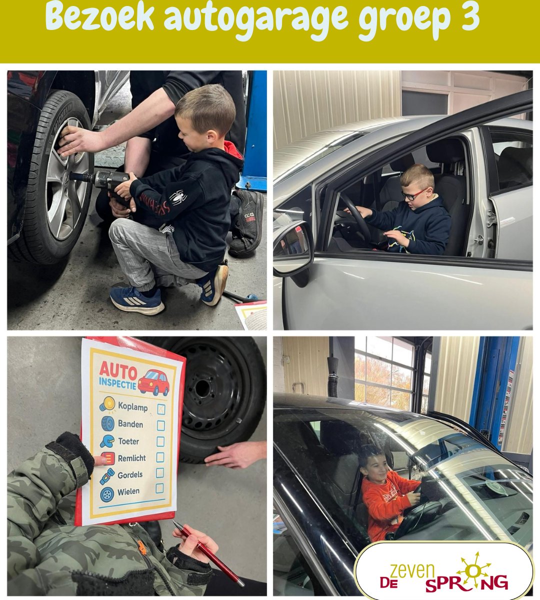 Bezoek autogarage groep 3